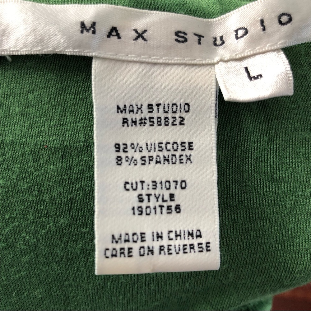 Max Studio Green Maxi Halter Strap Dress SZ L. Viscose/ spandex - Picture 14 of 16